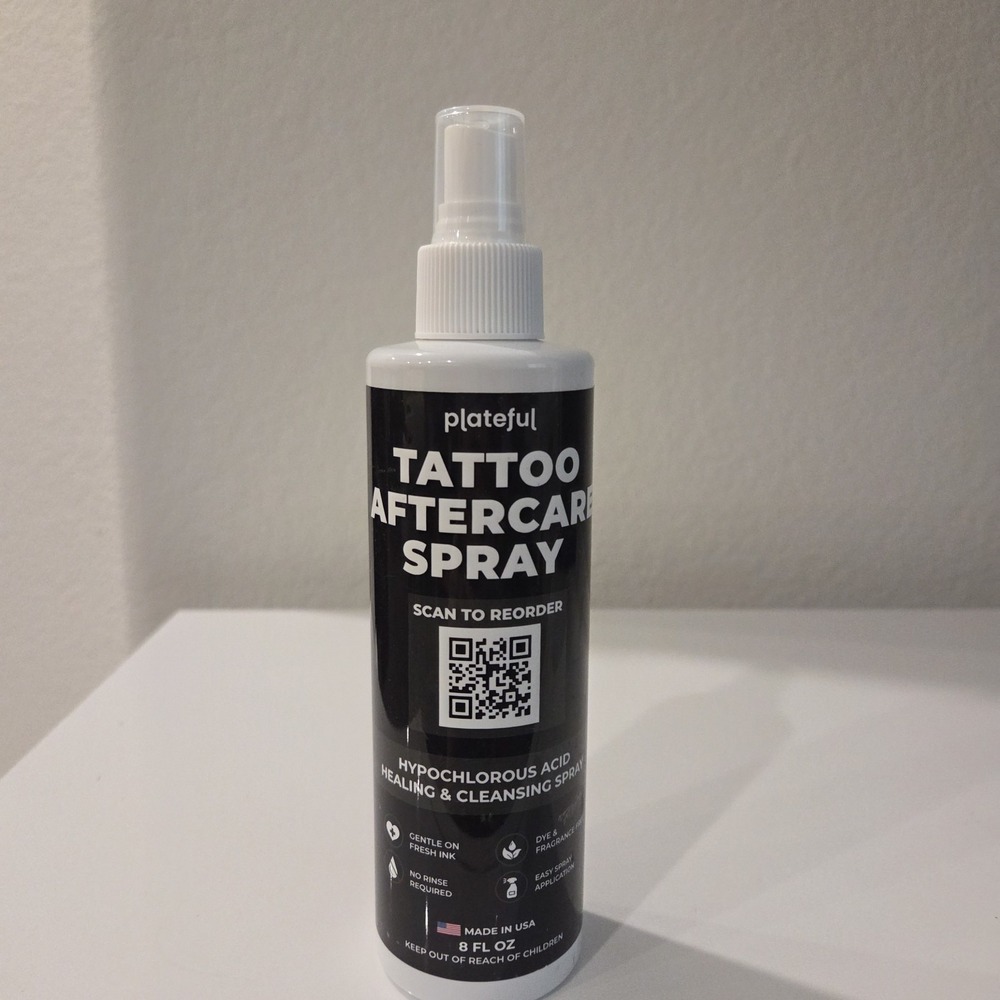 Tattoo Aftercare Healing Spray (8 oz) Hypochlorous Acid (HOCl) Tattoo Care